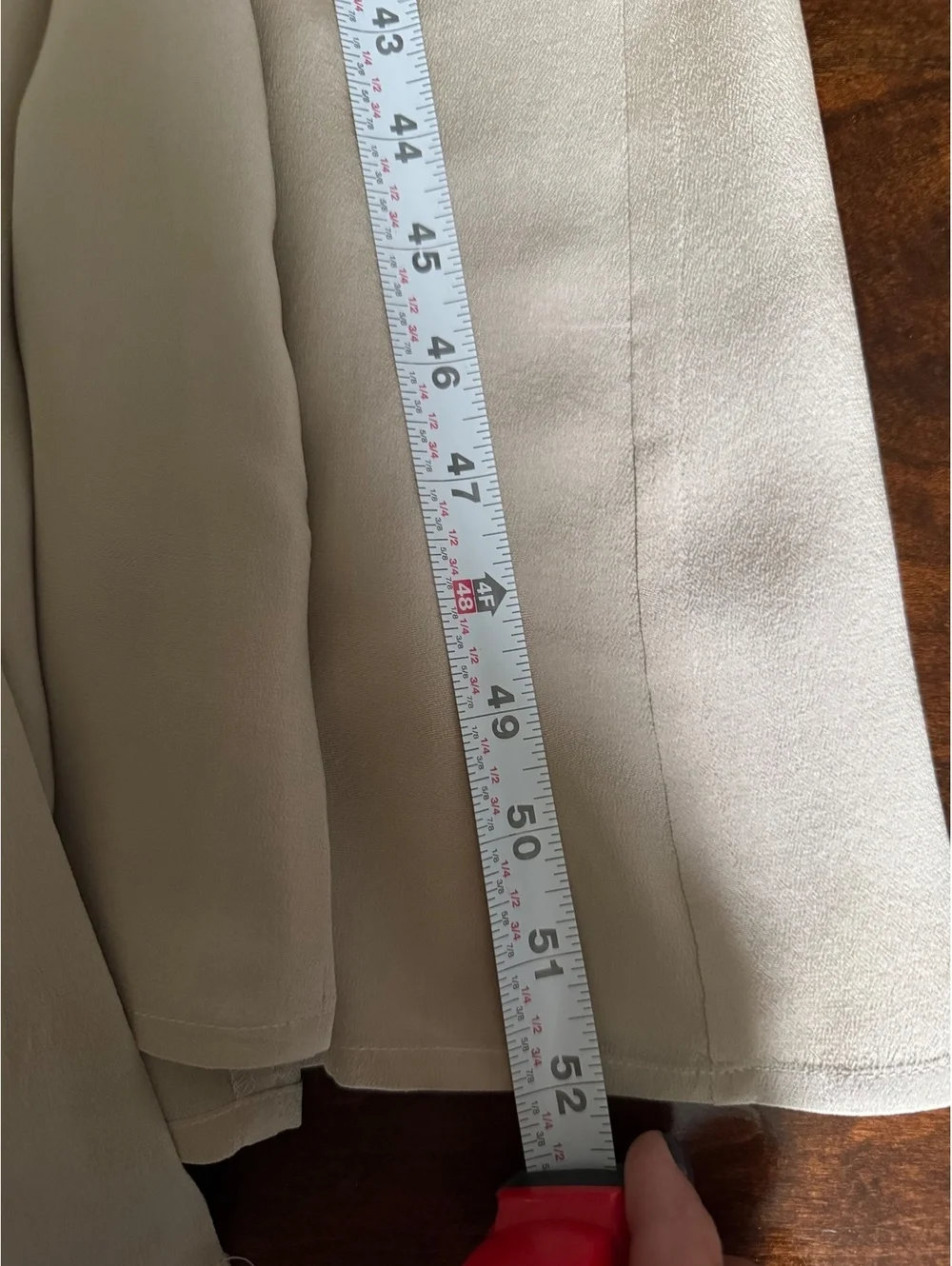 Vintage Orvis 100% Silk Beige Button-Down Long Sleeve Dress Size 16